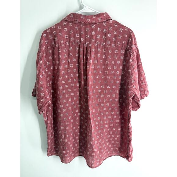 Peter Millar 100% Linen Casual Button Up Shirt Men's XL Print Short Sleeve Cool - Picture 3 of 7